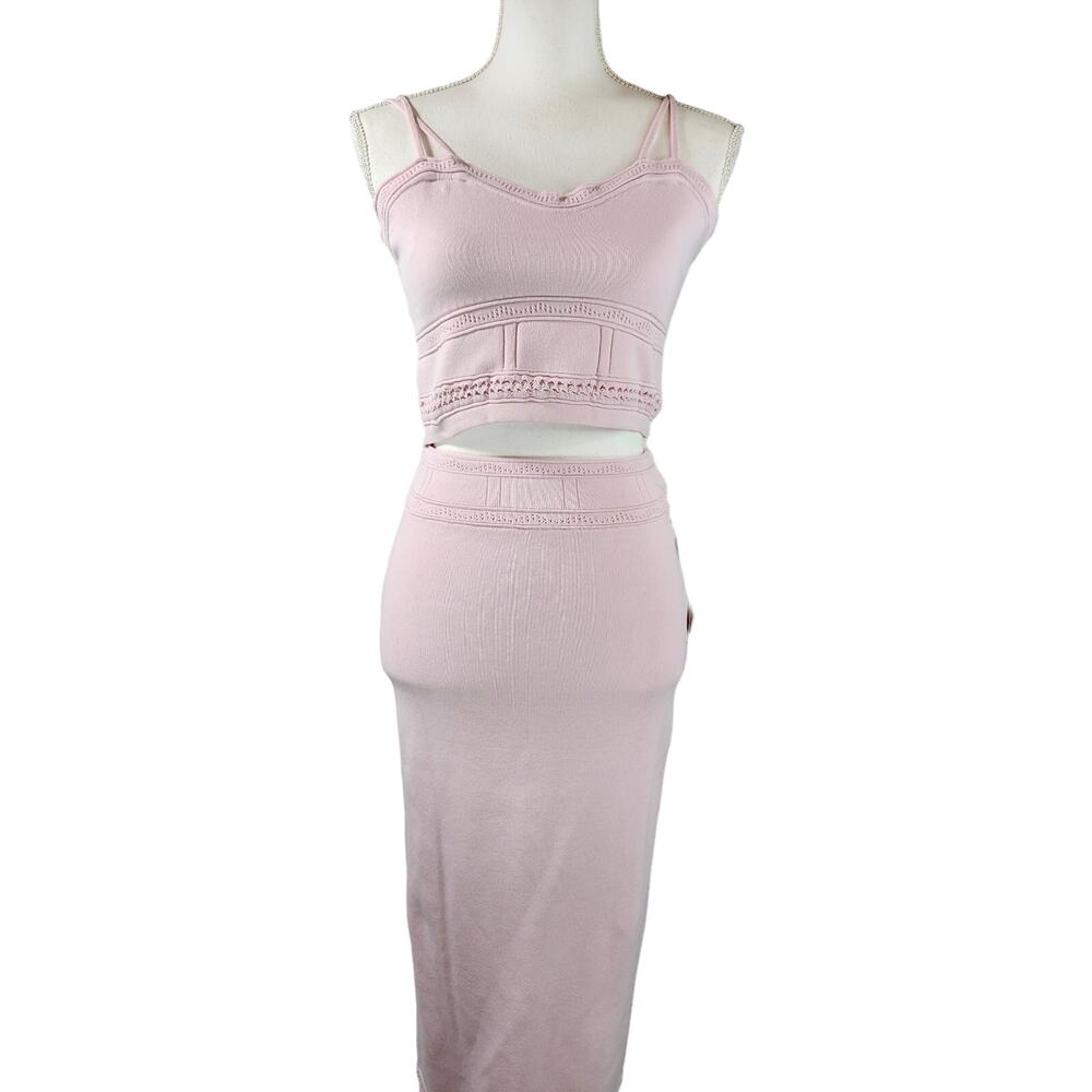 New House of Harlow 1960 Bodycon Dress Top Skirt Cocktail Party Medium Pink